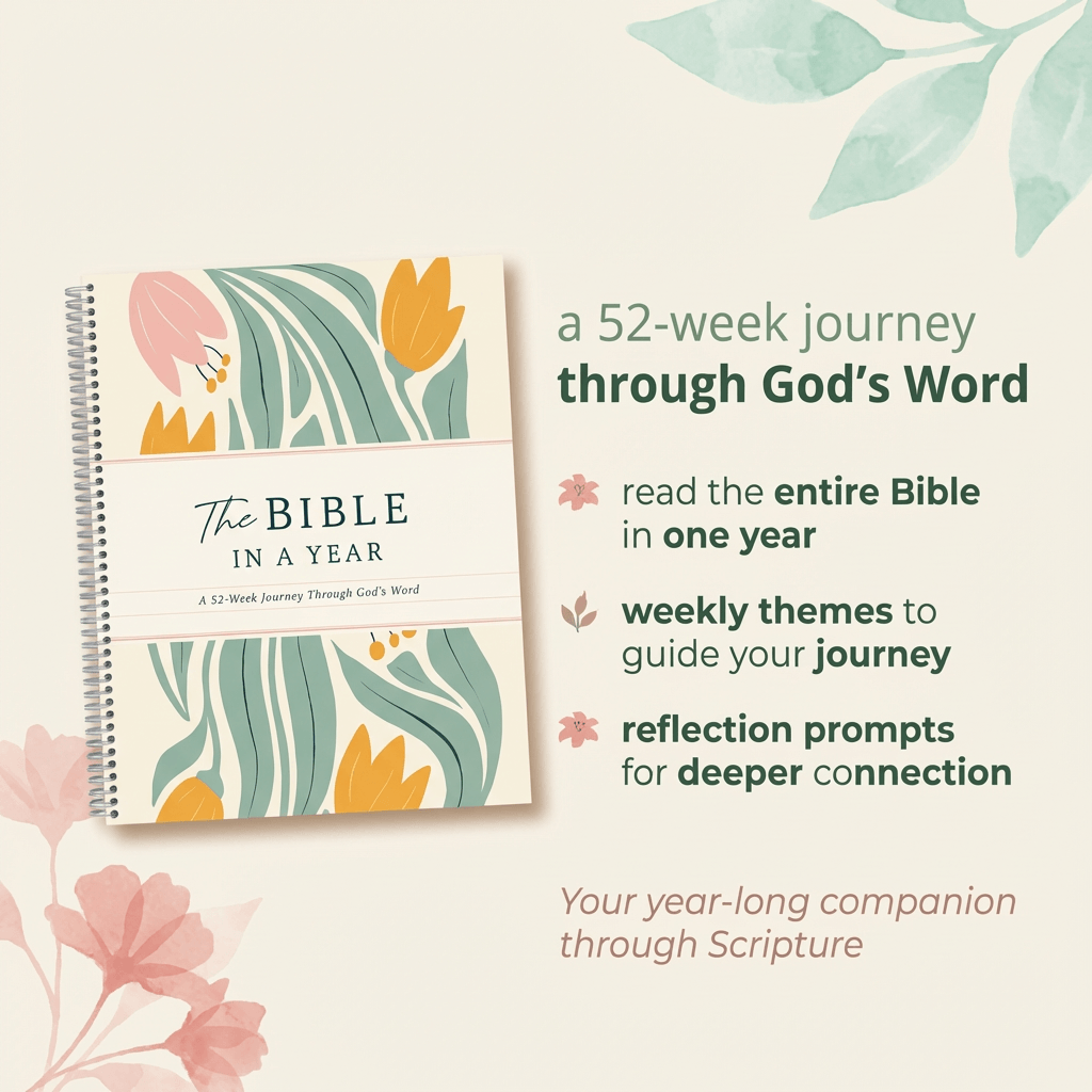 Bible in a Year: 52-week Study & The Good and Beautiful Bible Stories & One Minute with God